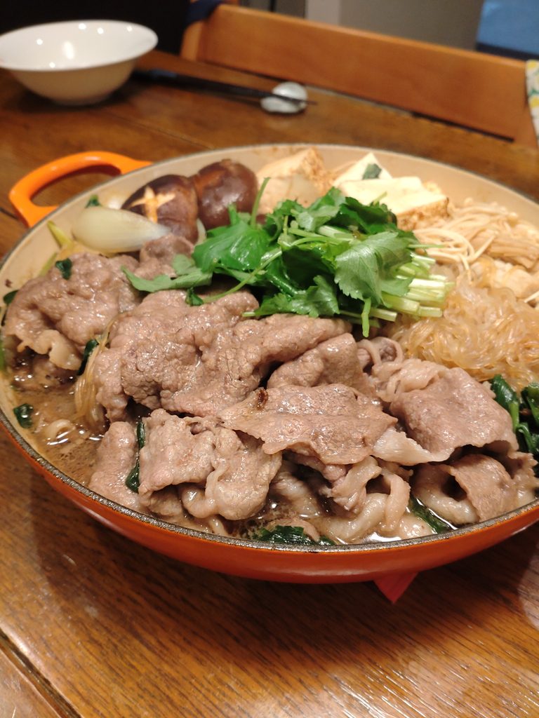 Sukiyaki I made at home.